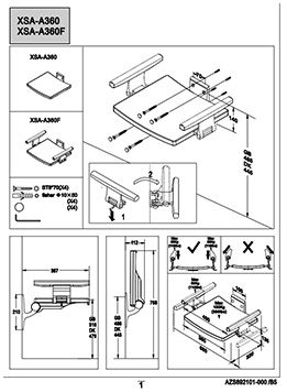 Manual de instalación de asiento de ducha fijo Descargar