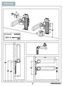 Modelo de brazo de soporte HB-U658 Manual de instalación