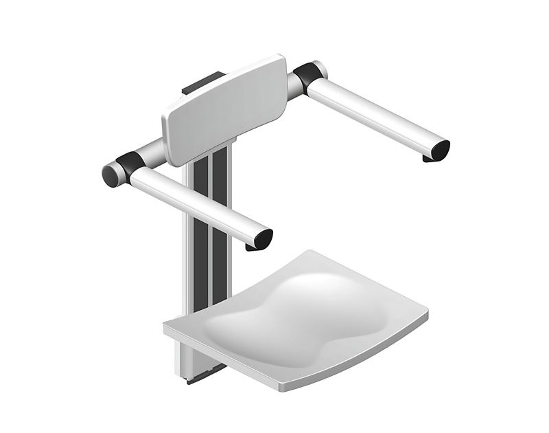 SA-B425+B-BF340 Silla de ducha ajustable de altura con respaldo y reposabrazos