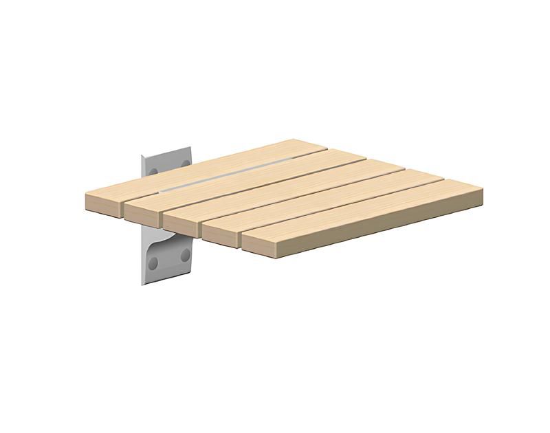 Asiento de ducha de madera de pino plegada de pared plegada SA-A450