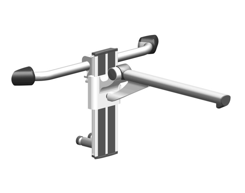 Rieles de agarre colgantes ajustables de cromo HD-L680 para el baño