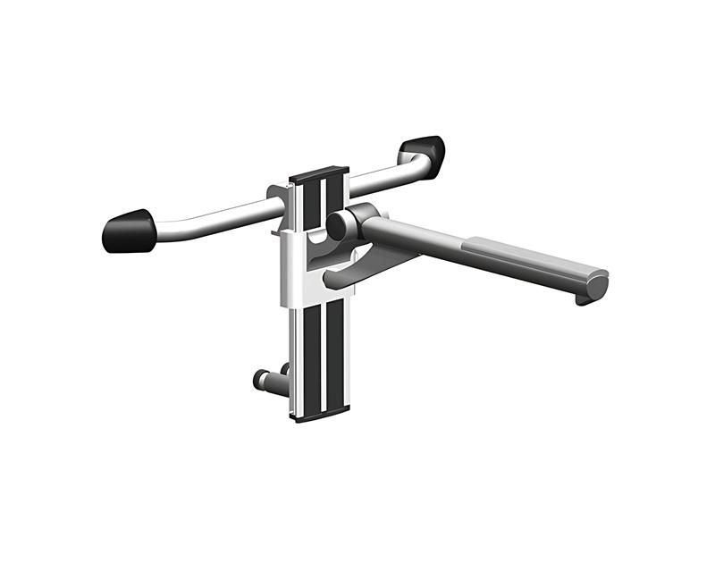 Rieles de agarre colgantes ajustables de cromo HD-L680 con tapa de madera