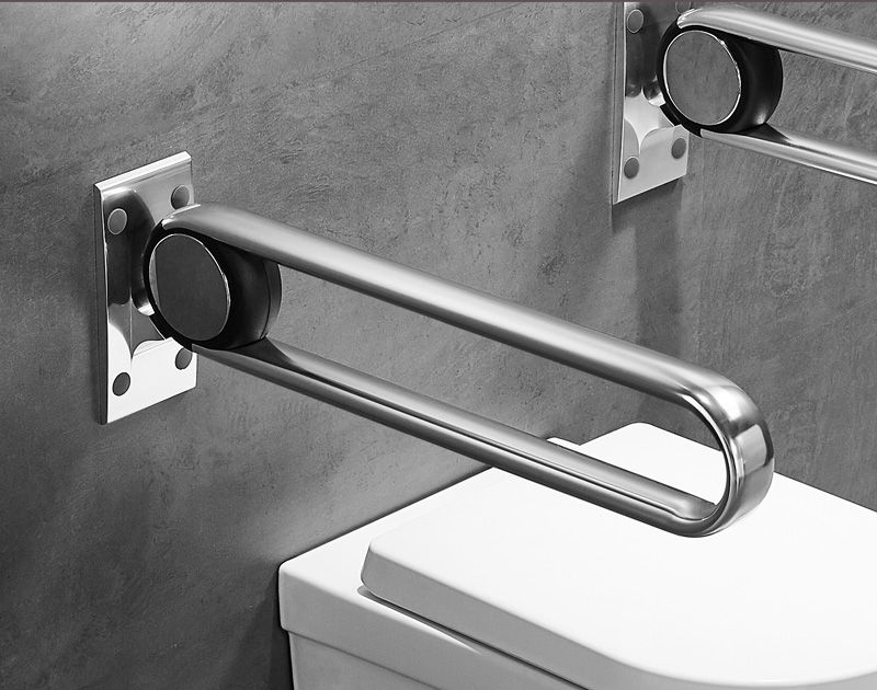 XHA-U622 Rieles de agarre de baño plegables con bisagras con bisagras en forma de cromo: Seguridad confiable y soporte ergonómico