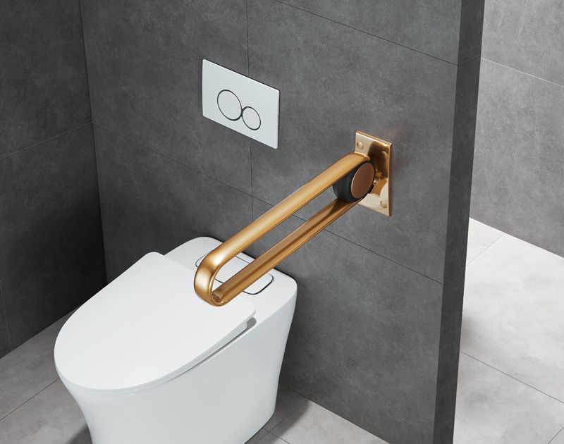 XHA-U622 Gold en forma de oro Riestres de agarre de baño plegables con bisagras: Edición de oro para un baño lujoso