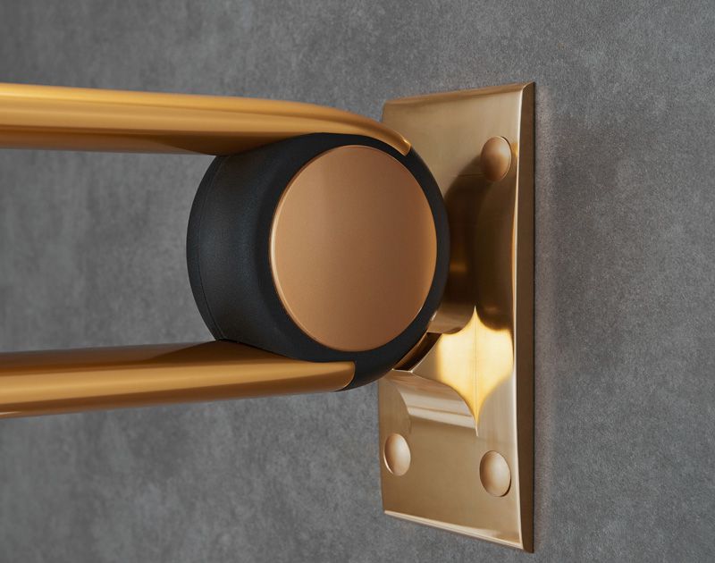 XHA-U622 Gold en forma de oro Riestres de agarre de baño plegables con bisagras: Edición de oro para un baño lujoso